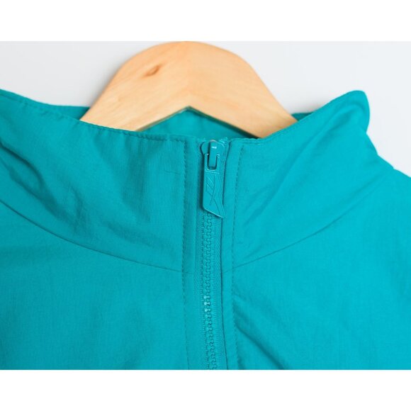 Vintage 90s Reebok Mens L Windbreaker Jacket Teal - Picture 4 of 10